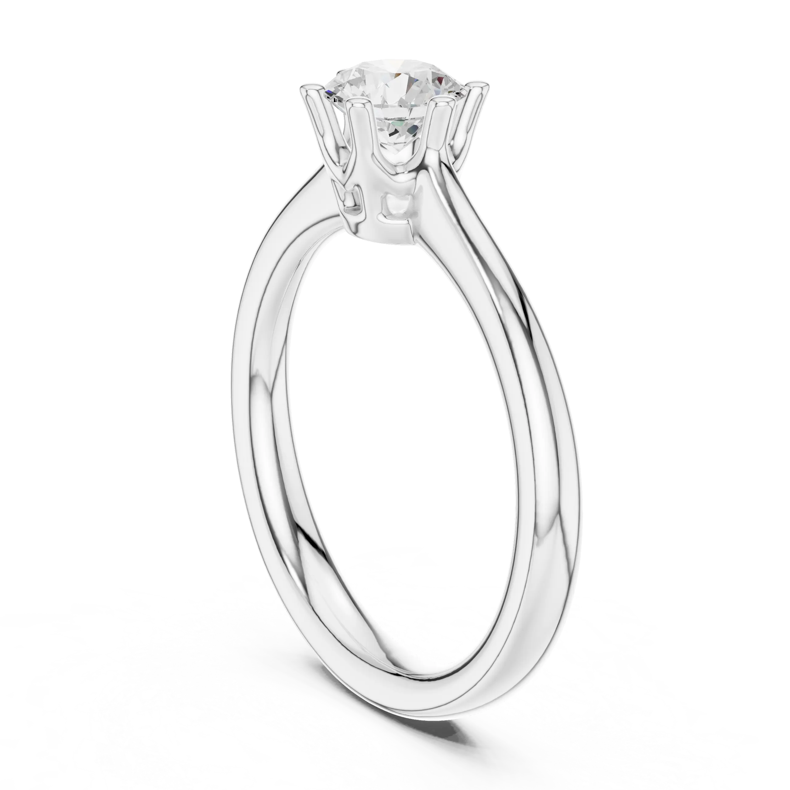 0.63Ct Round Lab grown Diamond Solitaire Engagement Ring