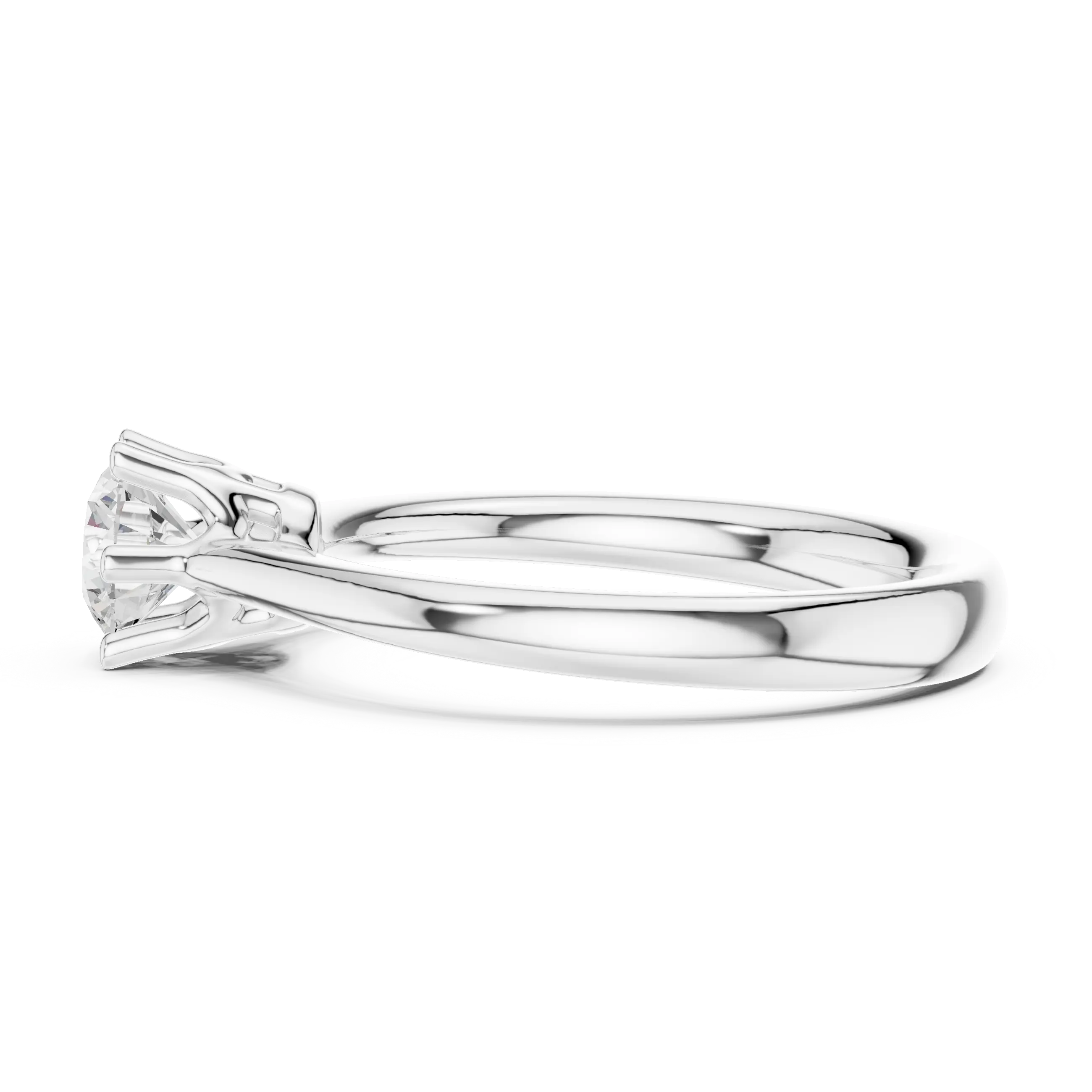 0.63Ct Round Lab grown Diamond Solitaire Engagement Ring