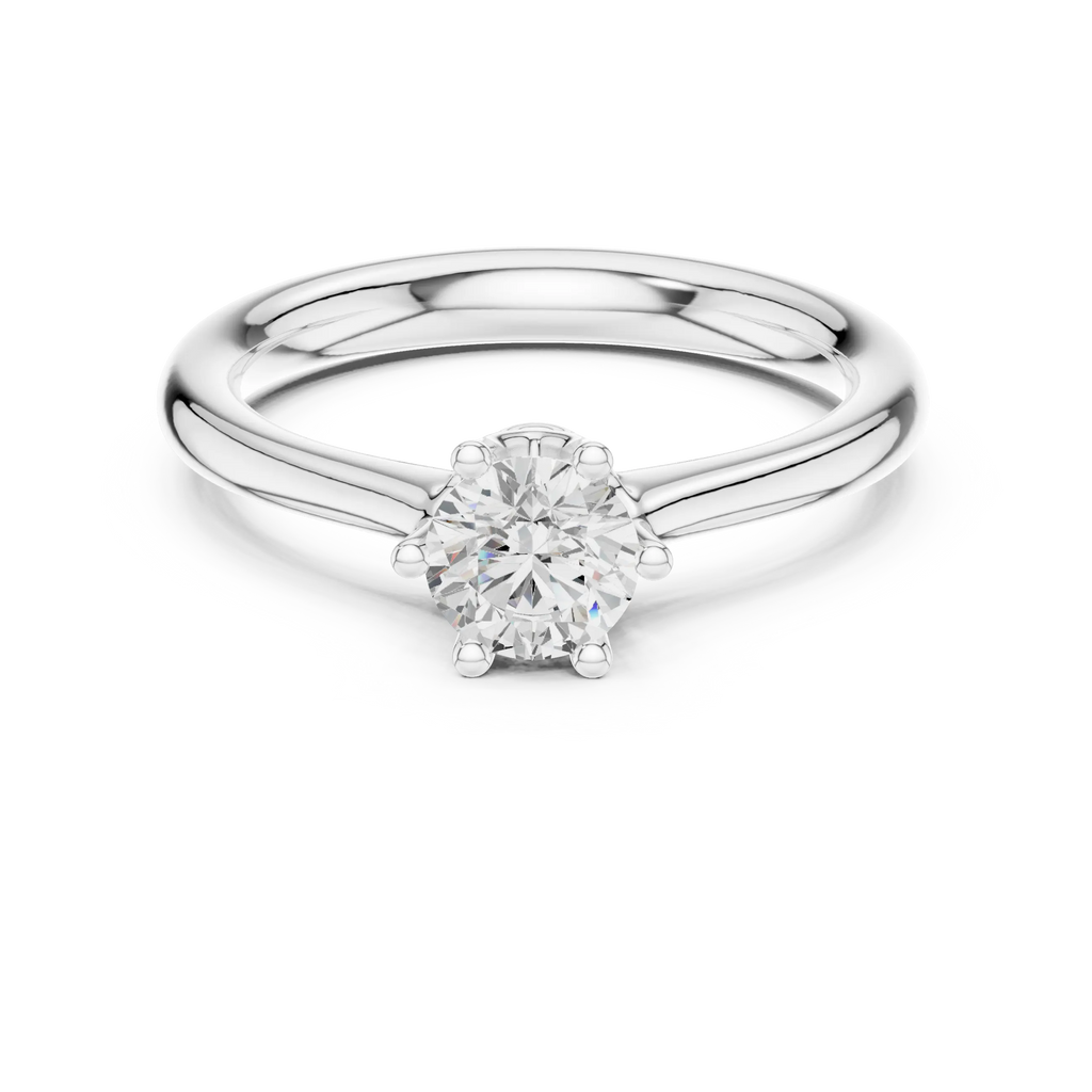 0.63Ct Round Lab grown Diamond Solitaire Engagement Ring