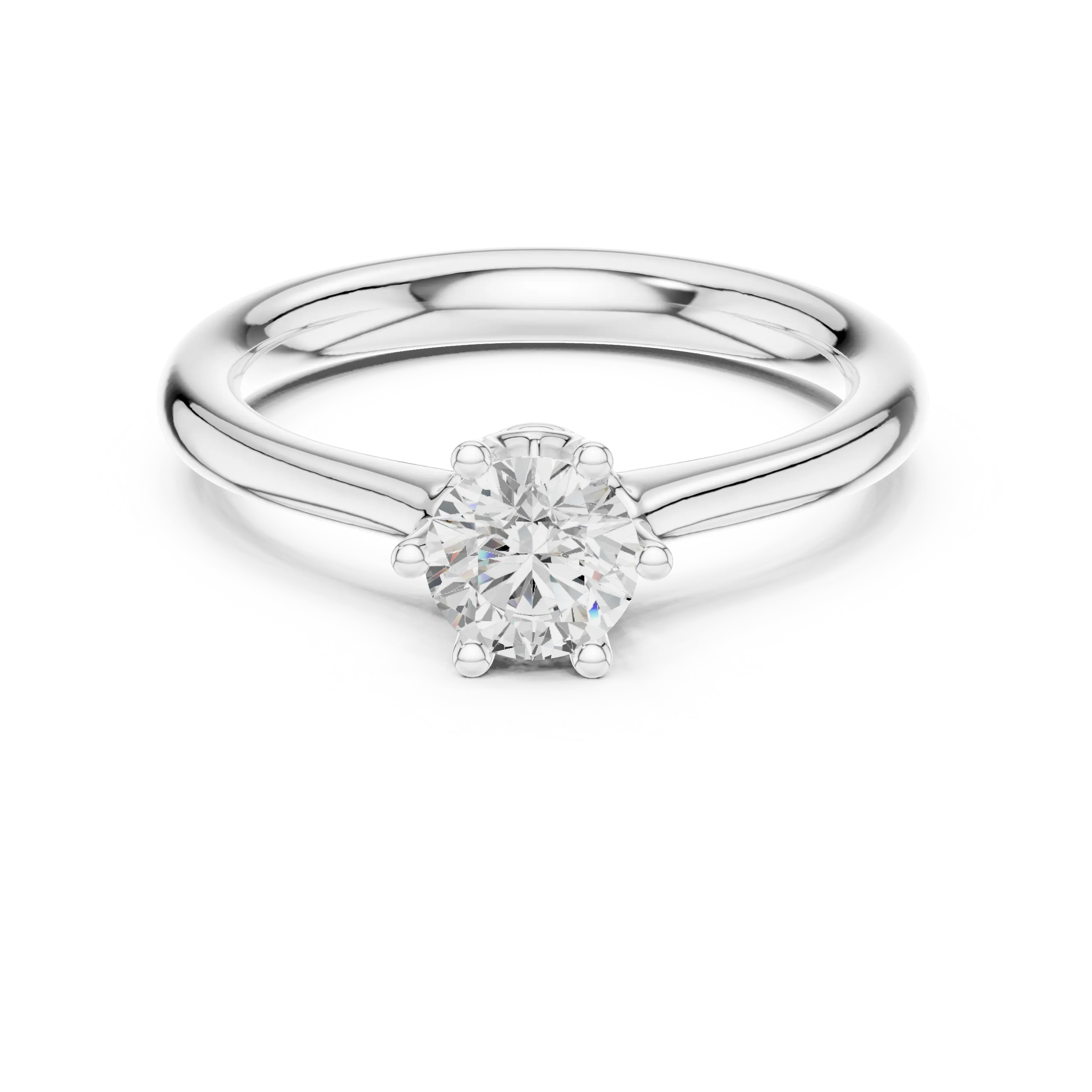 0.63Ct Round Lab grown Diamond Solitaire Engagement Ring