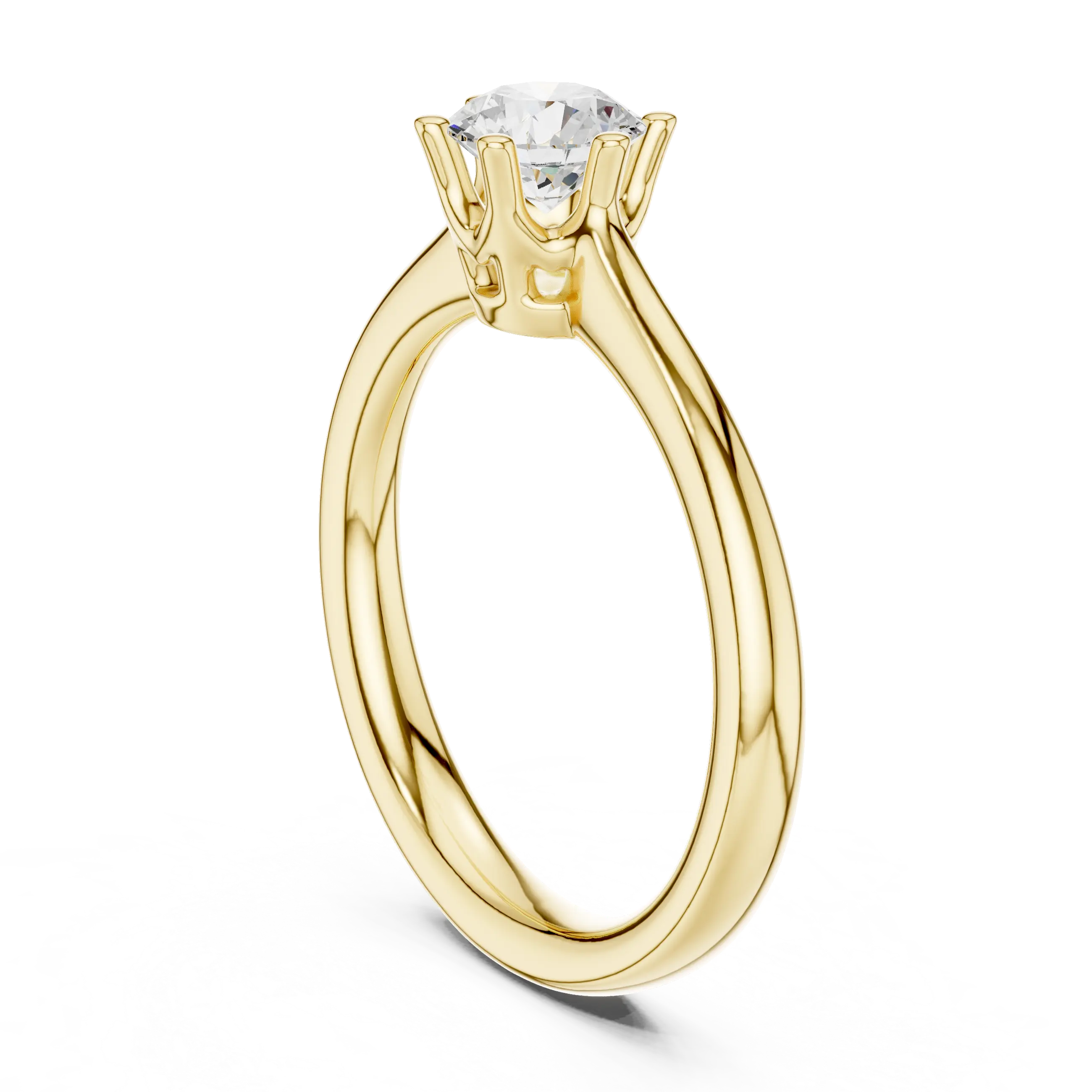 0.63Ct Round Lab grown Diamond Solitaire Engagement Ring