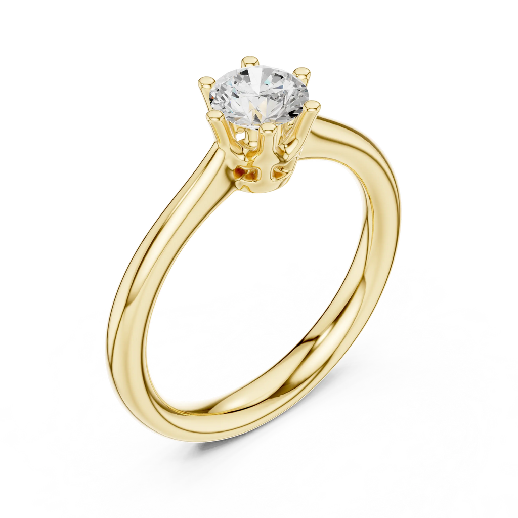 0.63Ct Round Lab grown Diamond Solitaire Engagement Ring