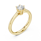 0.63Ct Round Lab grown Diamond Solitaire Engagement Ring