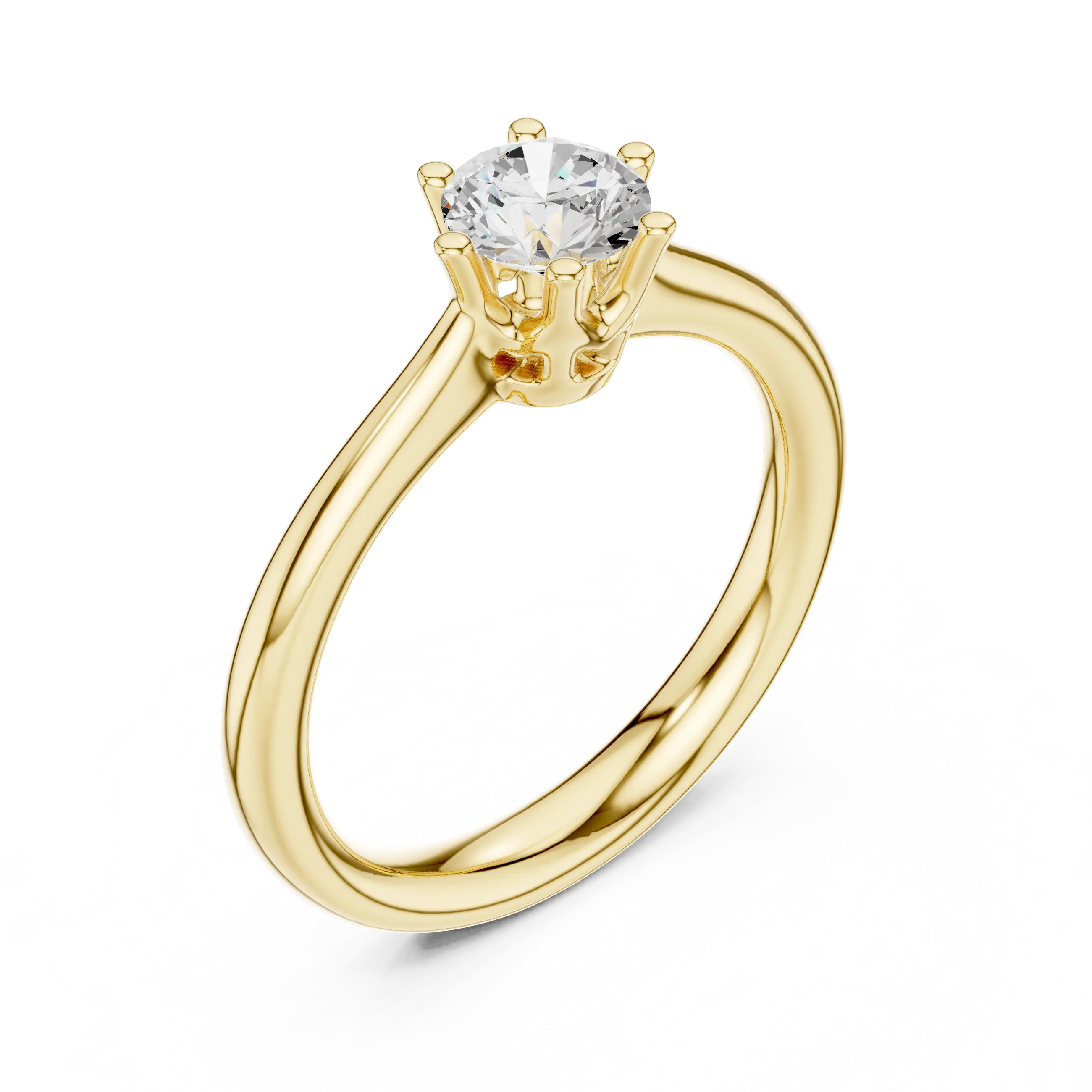 0.63Ct Round Lab grown Diamond Solitaire Engagement Ring
