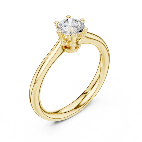 0.63Ct Round Lab grown Diamond Solitaire Engagement Ring