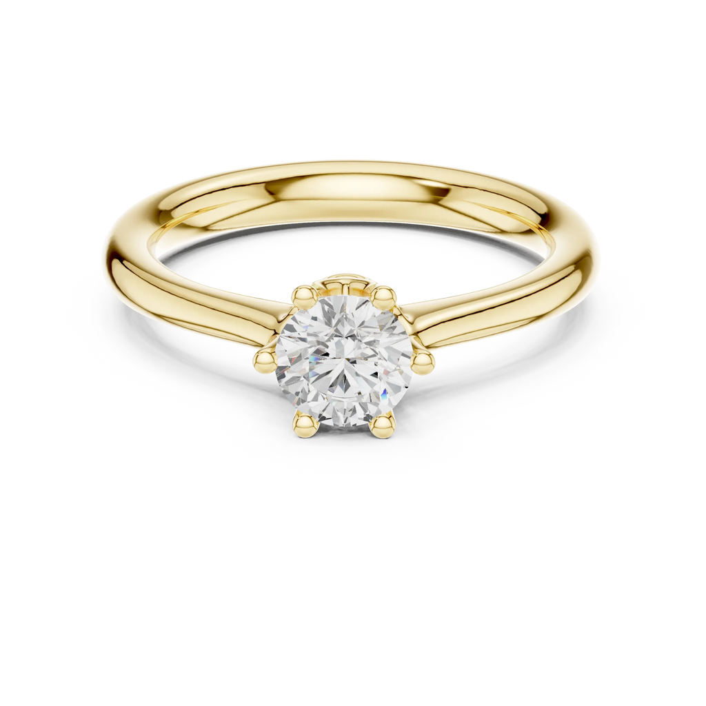 0.63Ct Round Lab grown Diamond Solitaire Engagement Ring