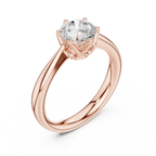 1.13ct Round Moissanite 6-Prong Solitaire Engagement Ring