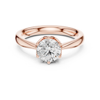 1.13ct Round Moissanite 6-Prong Solitaire Engagement Ring