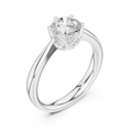 1.13ct Round Moissanite 6-Prong Solitaire Engagement Ring
