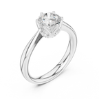 1.13ct Round Moissanite 6-Prong Solitaire Engagement Ring