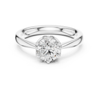 1.13ct Round Moissanite 6-Prong Solitaire Engagement Ring