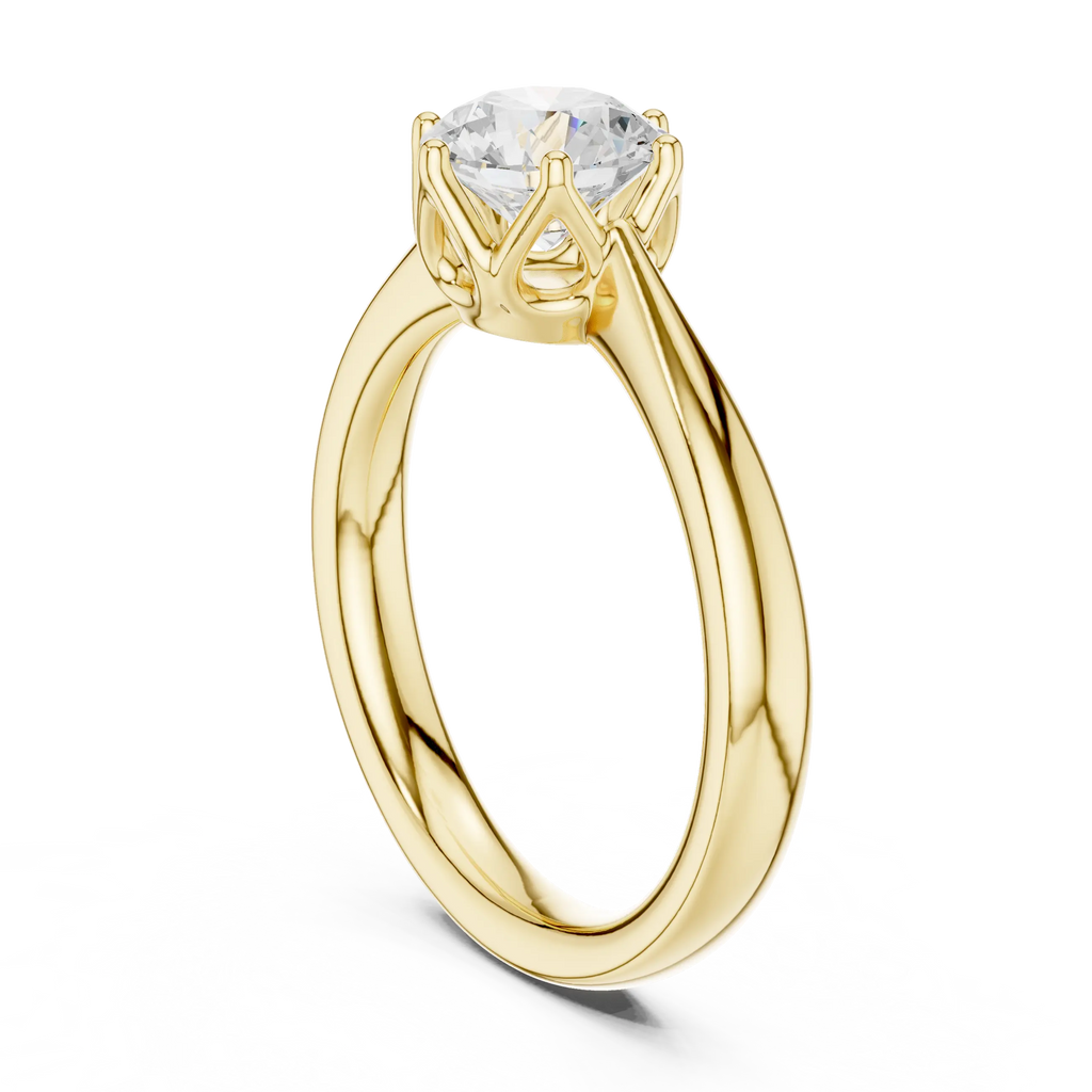 1.13ct Round Moissanite 6-Prong Solitaire Engagement Ring