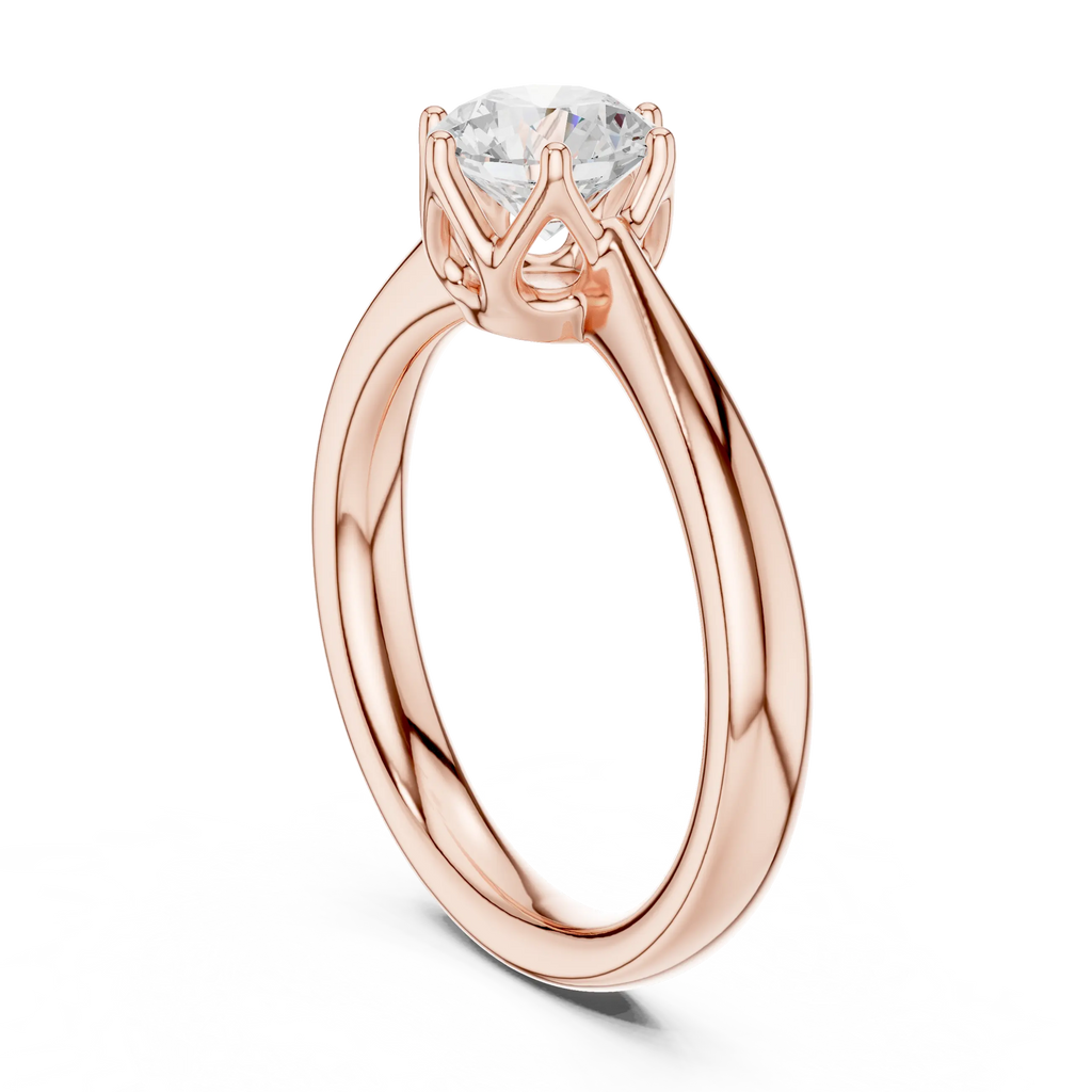 Handmade Lab Grown Diamond Solitaire Ring 0.90 CT Solid Gold