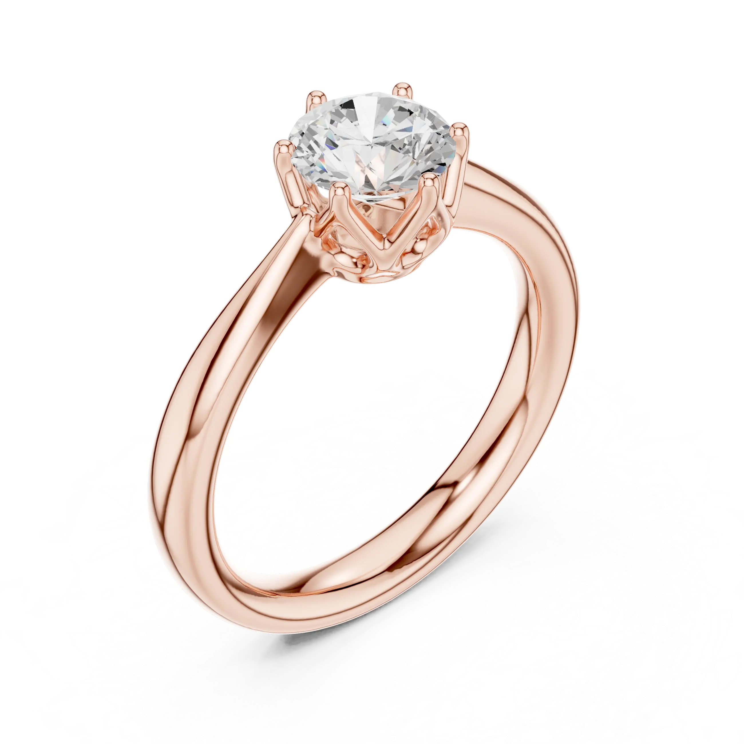 Handmade Lab Grown Diamond Solitaire Ring 0.90 CT Solid Gold