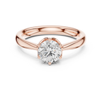 Handmade Lab Grown Diamond Solitaire Ring 0.90 CT Solid Gold