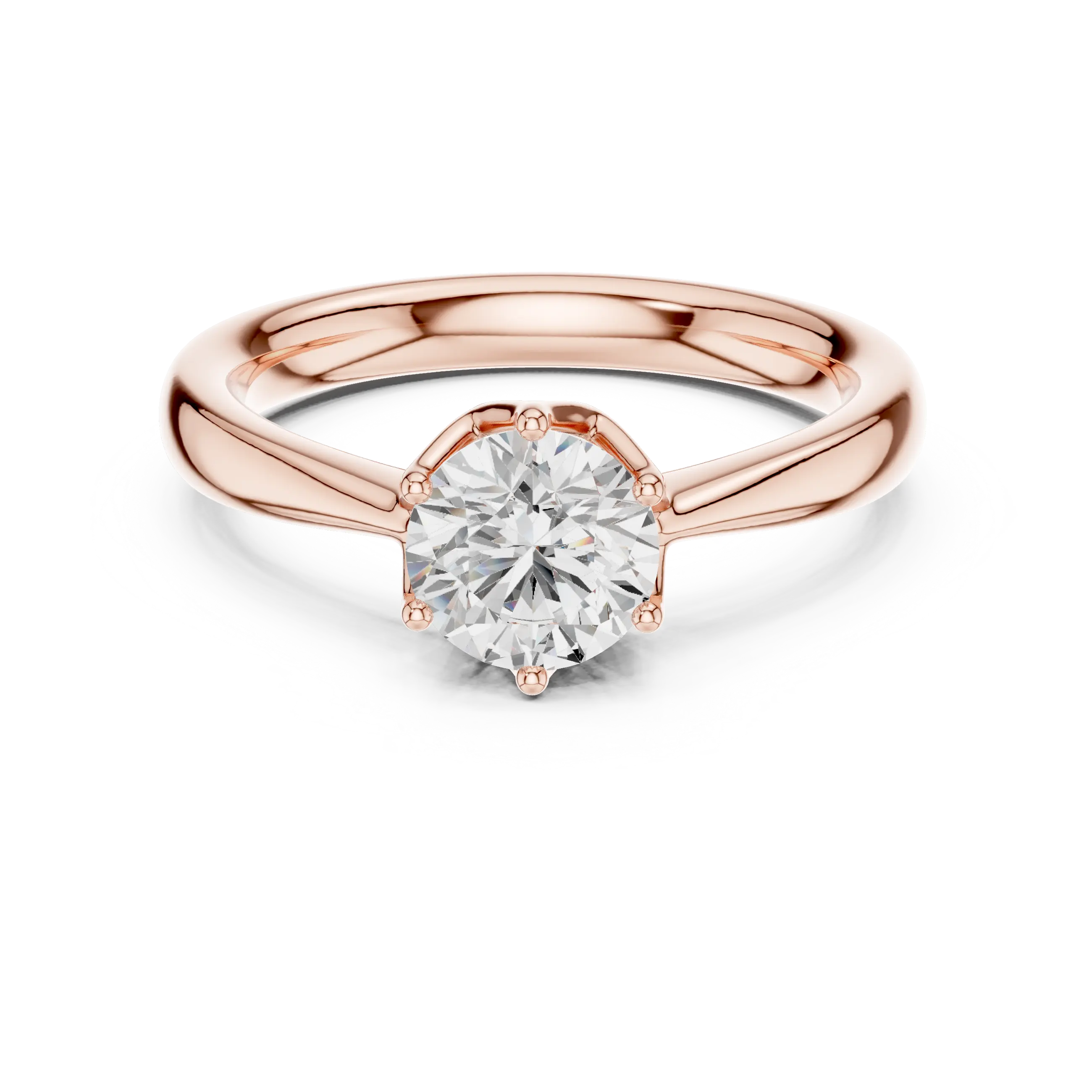Handmade Lab Grown Diamond Solitaire Ring 0.90 CT Solid Gold