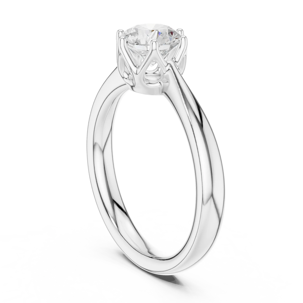 Handmade Lab Grown Diamond Solitaire Ring 0.90 CT Solid Gold