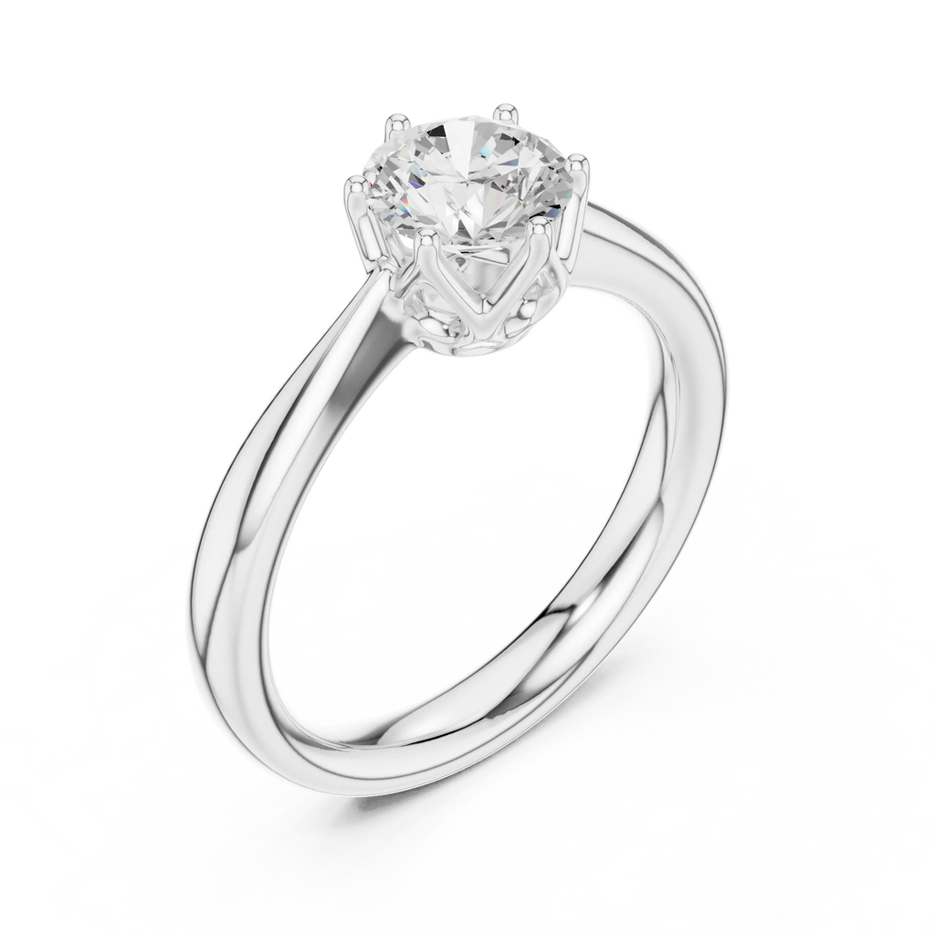 Handmade Lab Grown Diamond Solitaire Ring 0.90 CT Solid Gold