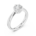 Handmade Lab Grown Diamond Solitaire Ring 0.90 CT Solid Gold