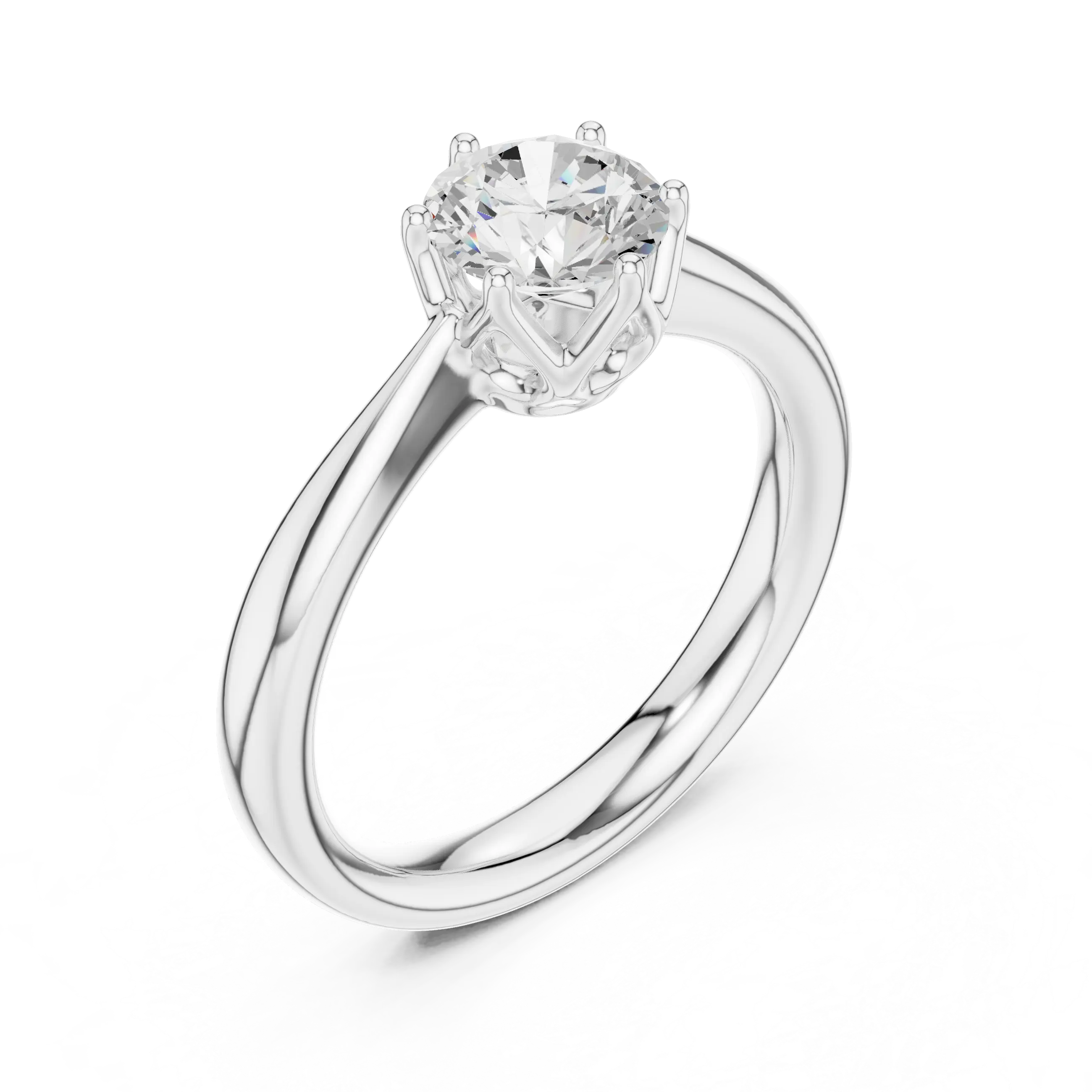 Handmade Lab Grown Diamond Solitaire Ring 0.90 CT Solid Gold