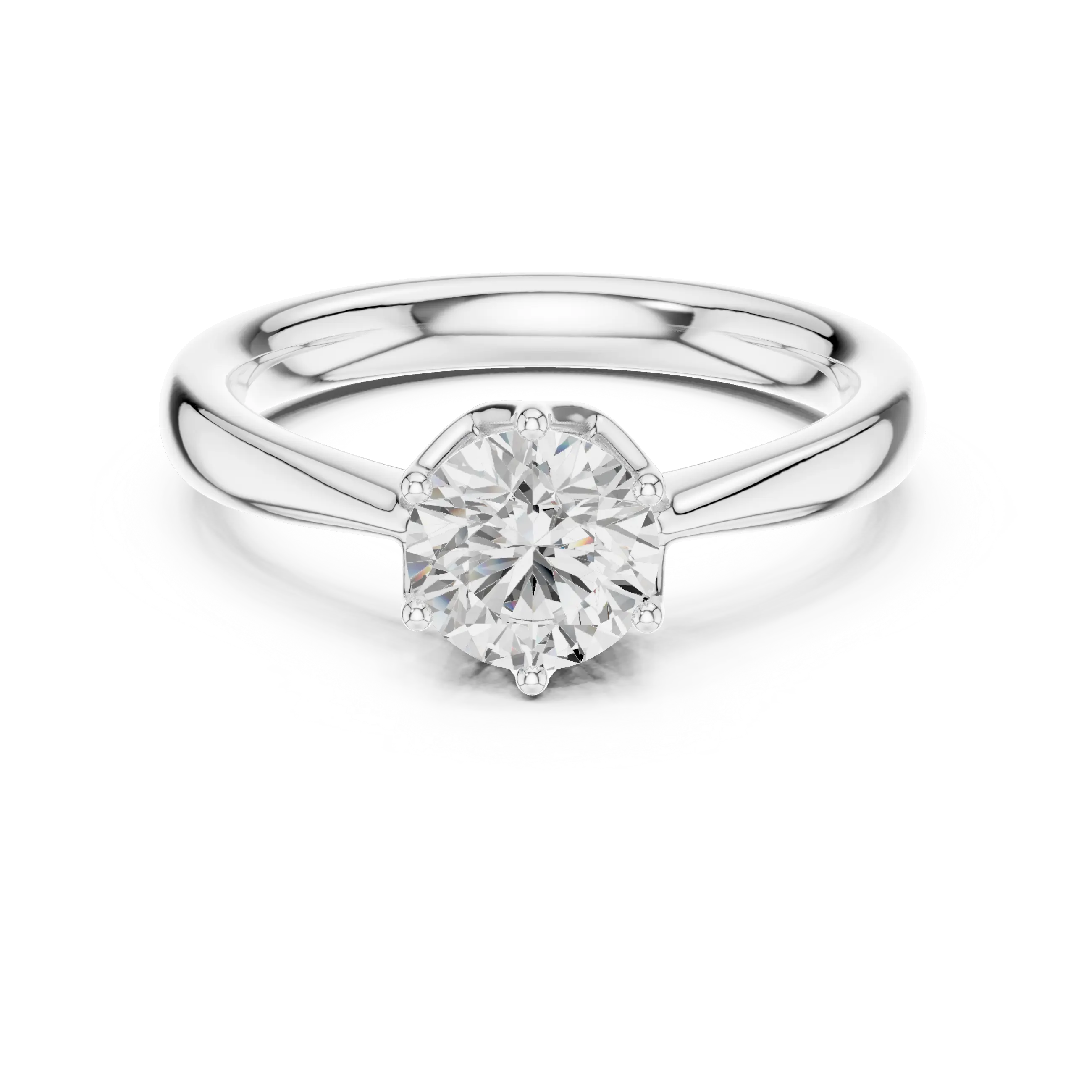 Handmade Lab Grown Diamond Solitaire Ring 0.90 CT Solid Gold