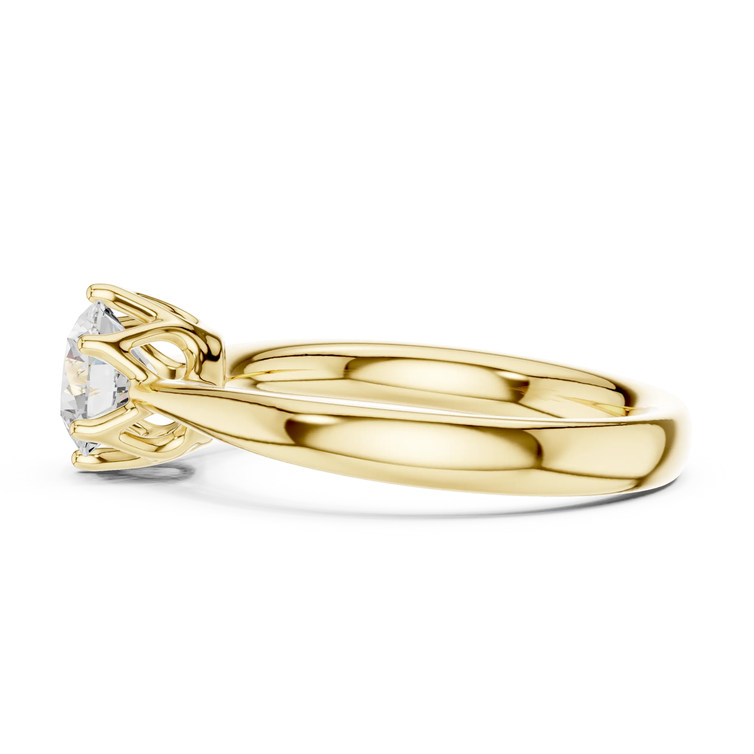 Handmade Lab Grown Diamond Solitaire Ring 0.90 CT Solid Gold