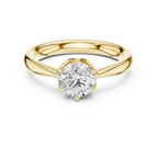 Handmade Lab Grown Diamond Solitaire Ring 0.90 CT Solid Gold