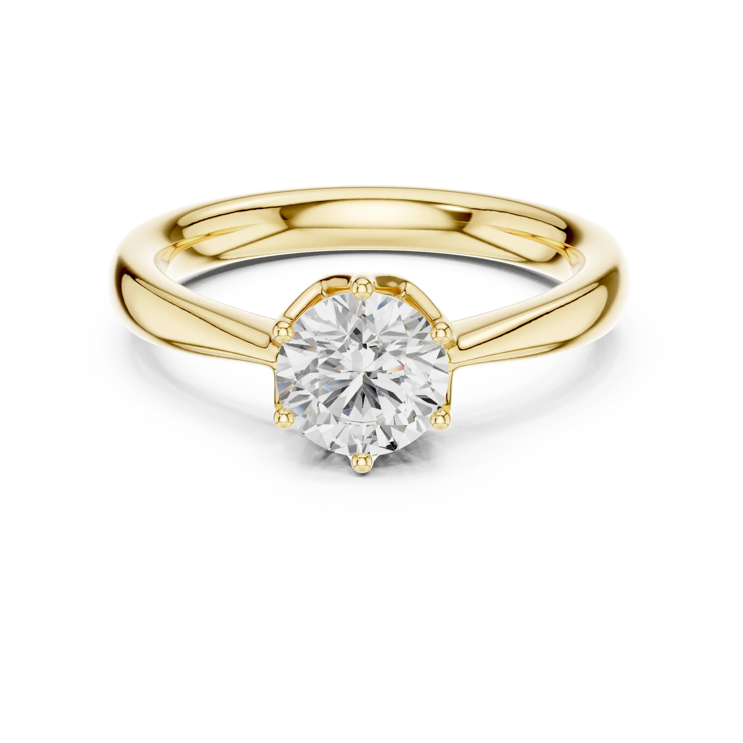 Handmade Lab Grown Diamond Solitaire Ring 0.90 CT Solid Gold