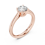 Round Engagement Ring Genuine Lab Grown Diamond Promise Ring 