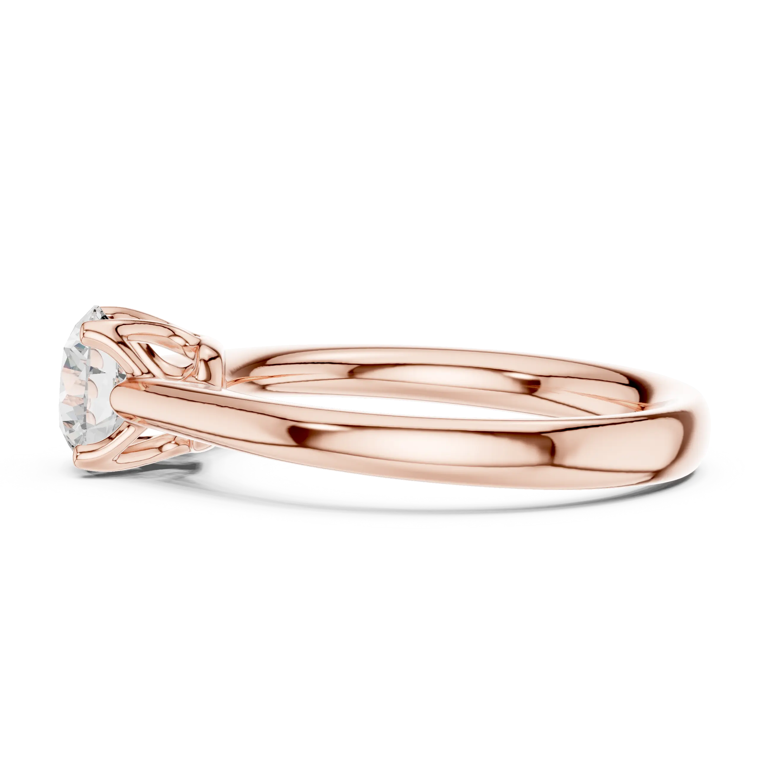 Round Engagement Ring Genuine Lab Grown Diamond Promise Ring 