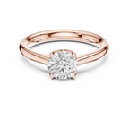 Round Engagement Ring Genuine Lab Grown Diamond Promise Ring 