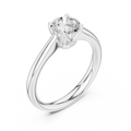 Round Engagement Ring Genuine Lab Grown Diamond Promise Ring 
