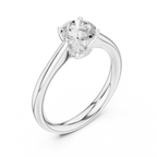 Round Engagement Ring Genuine Lab Grown Diamond Promise Ring 