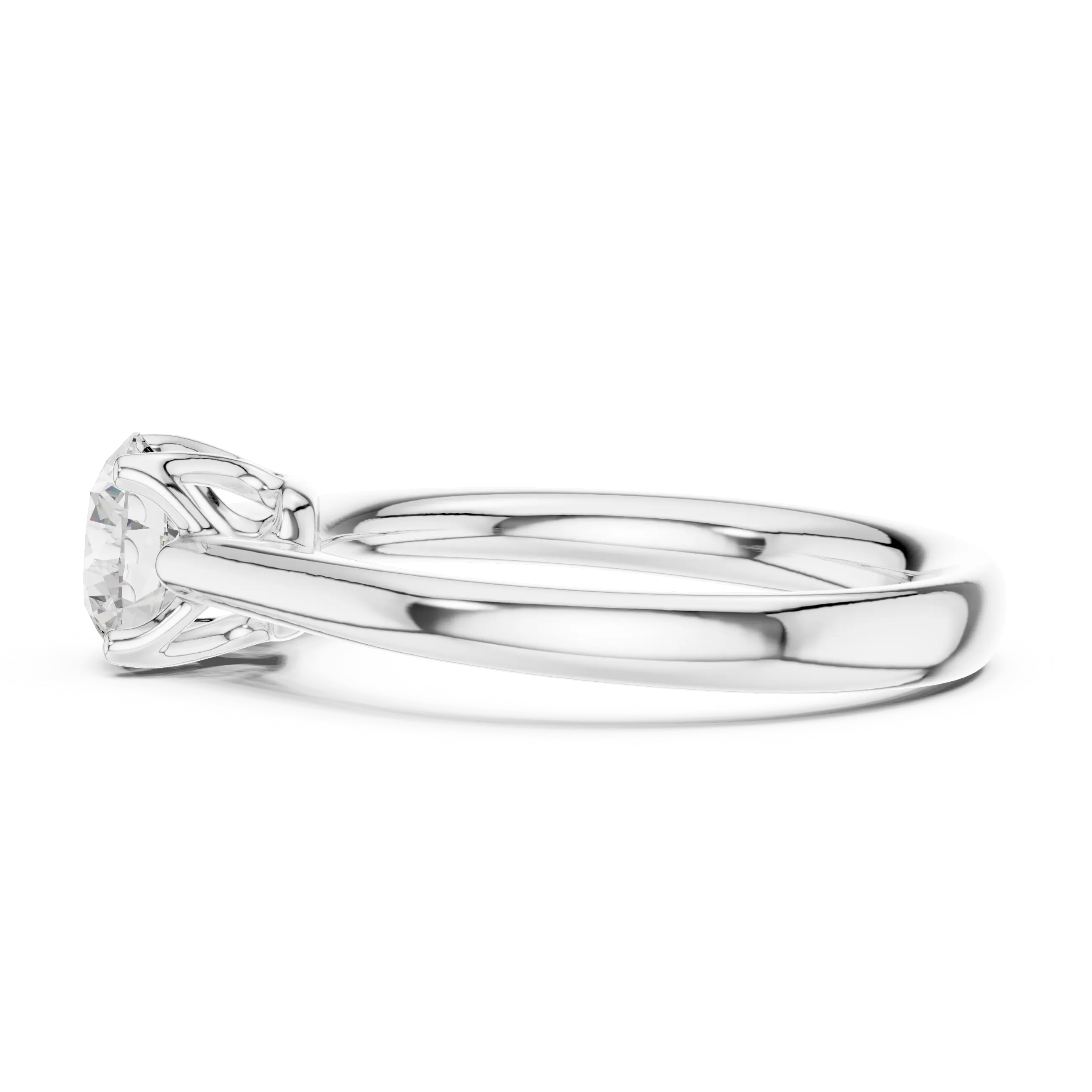 Round Engagement Ring Genuine Lab Grown Diamond Promise Ring 