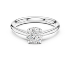 Round Engagement Ring Genuine Lab Grown Diamond Promise Ring 