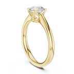 Round Engagement Ring Genuine Lab Grown Diamond Promise Ring 