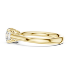 Round Engagement Ring Genuine Lab Grown Diamond Promise Ring 
