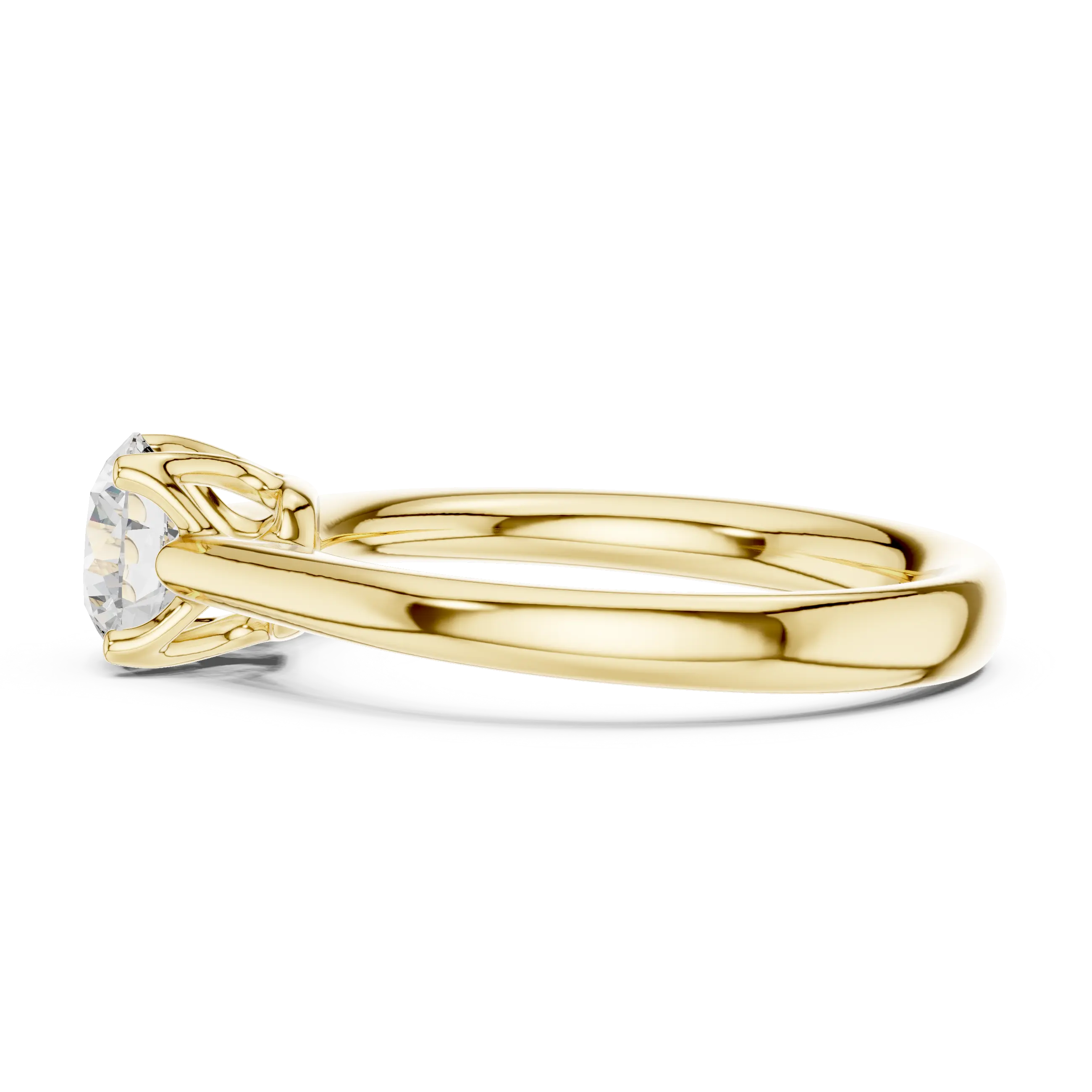 Round Engagement Ring Genuine Lab Grown Diamond Promise Ring 