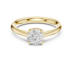 Round Engagement Ring Genuine Lab Grown Diamond Promise Ring 