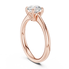 Round Solitaire Lab Grown Diamond Engagement Ring for Anniversary Gift