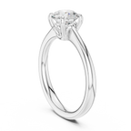 Round Solitaire Lab Grown Diamond Engagement Ring for Anniversary Gift