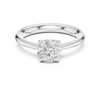 Round Solitaire Lab Grown Diamond Engagement Ring for Anniversary Gift