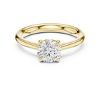 Round Solitaire Lab Grown Diamond Engagement Ring for Anniversary Gift