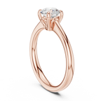 Handmade 18K White Gold Lab Grown Diamond Engagement Ring, Hidden Halo