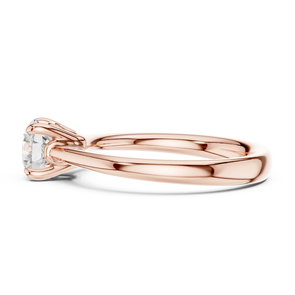 Handmade 18K White Gold Lab Grown Diamond Engagement Ring, Hidden Halo