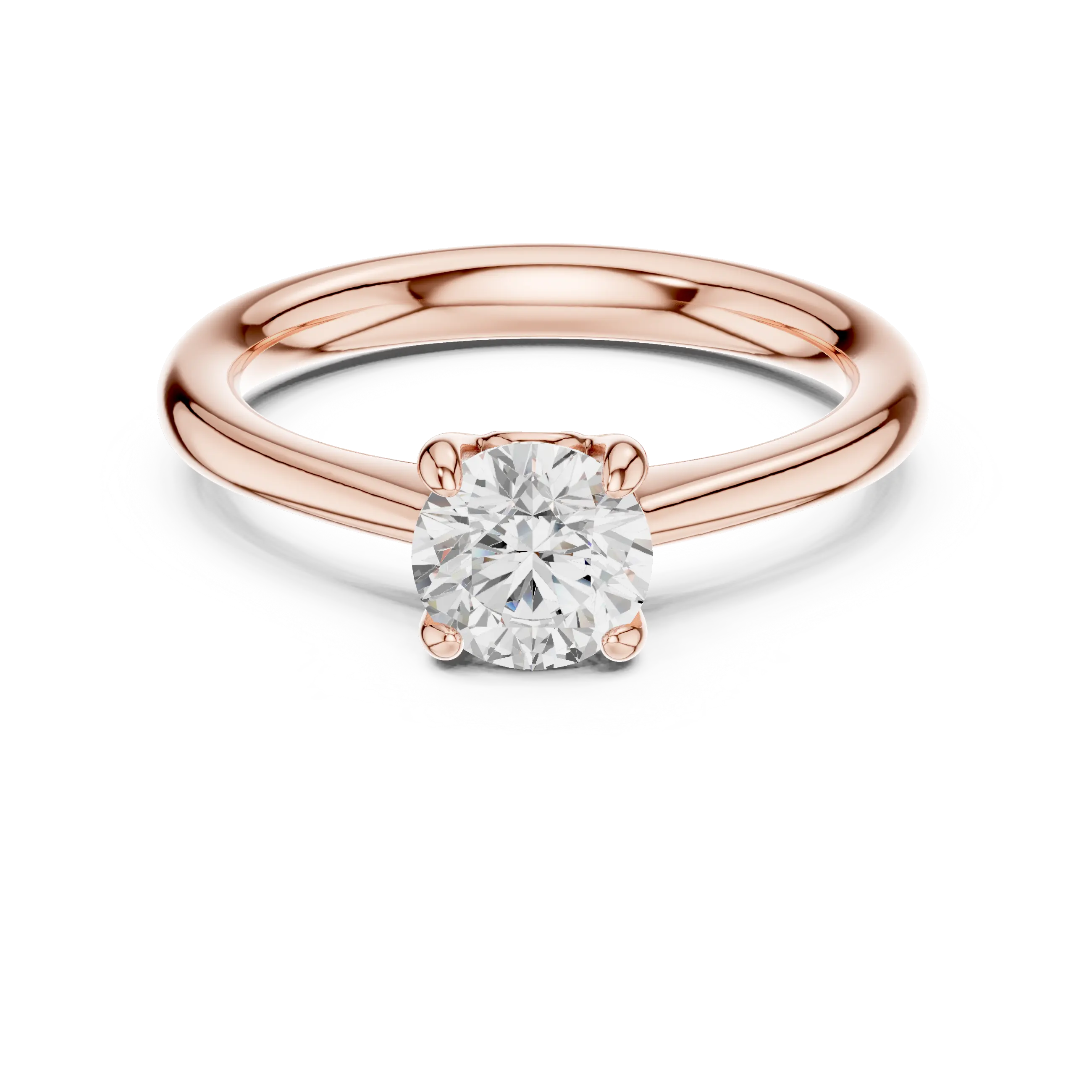 Handmade 18K White Gold Lab Grown Diamond Engagement Ring, Hidden Halo