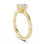 Handmade 18K White Gold Lab Grown Diamond Engagement Ring, Hidden Halo