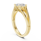 14K Rose Gold Princess Cut Split-Shank Solitaire Diamond Engagement Ring