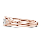 Princess Cut Handcrafted Architectural White Gold Bridal Ring