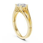 Princess Cut Handcrafted Architectural White Gold Bridal Ring